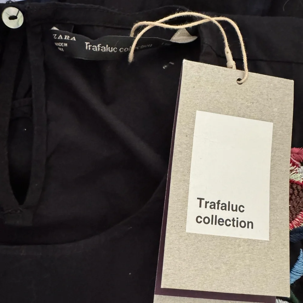 Zara‎ Trafaluc Collection Floral Embroidered Long Sleeve Mini Dress, Size S, NWT - Picture 13 of 16